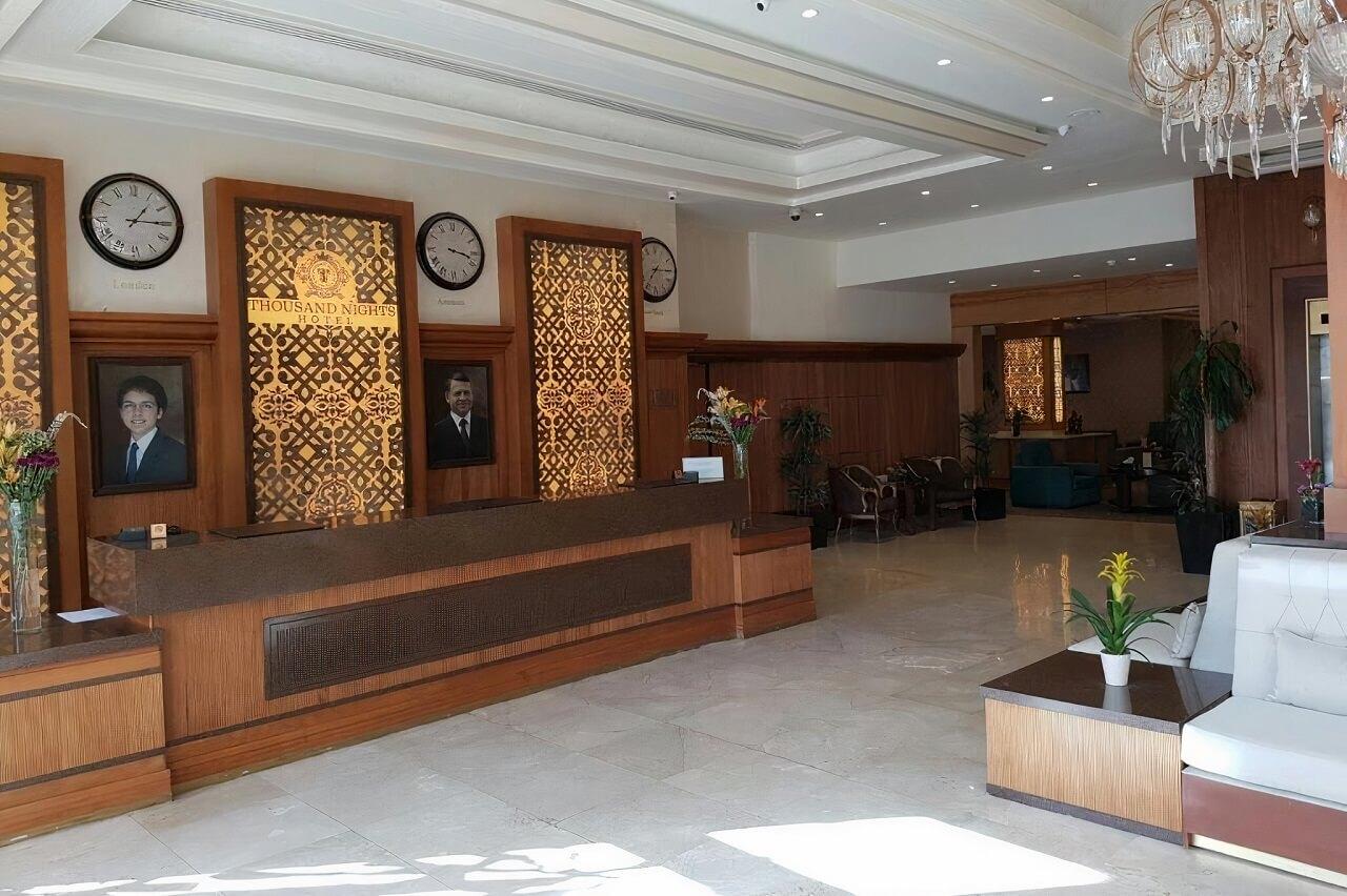Thousand Nights Hotel Амман Экстерьер фото The lobby of the hotel